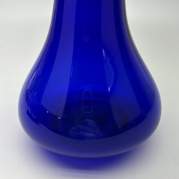 Antique Cobalt Blue Hyacinth Bulb Vase - Picture 5 of 7